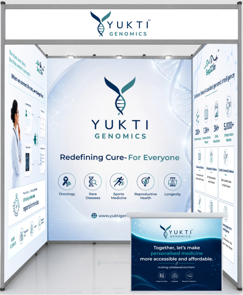Yukti Genomics conference booth